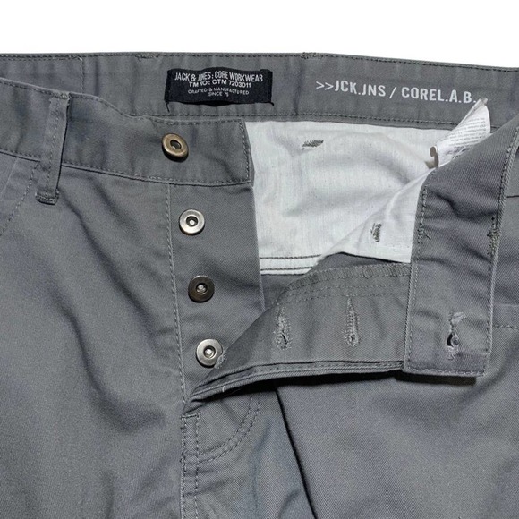Jack & Jones | Men | Core Workwear Gray Anti Fit Denim Pants | 32x32 - Picture 7 of 15